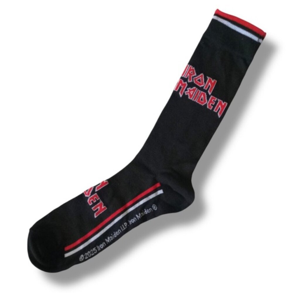 Iron Maiden Band Socks Novelty Fun Men’s Unisex Black Red Adult One Size 7-12 - Picture 6 of 16